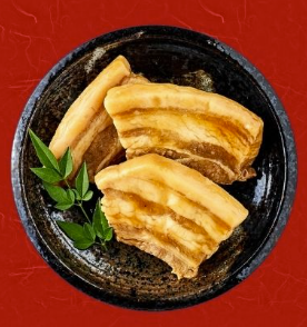 「火の本豚の角煮 上天草シトラスジャム仕立て」盛り付け例